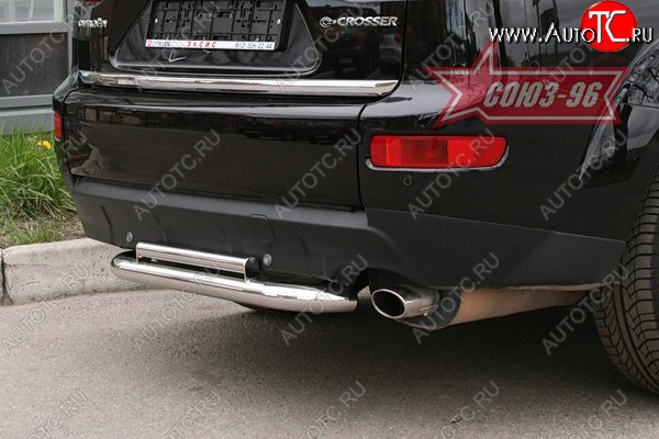 10 259 р. Двойная защита заднего бампера Souz-96 (d60/42) CITROEN C-crosser (2007-2012)  с доставкой в г. Керчь
