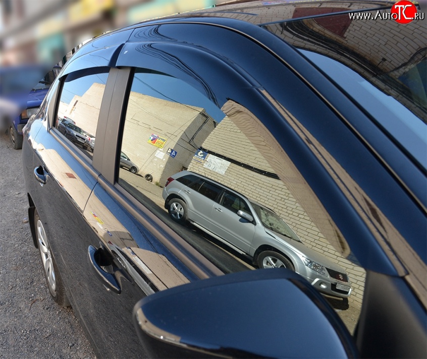 999 р. Комплект дефлекторов окон (ветровиков) 4 шт. (седан) Russtal CITROEN C-elysee дорестайлинг (2012-2017)  с доставкой в г. Керчь