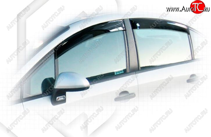 1 899 р. Дефлектора окон CA-Plastiс  CITROEN C4 (2004-2008)  дорестайлинг, хэтчбэк 5 дв. (Classic полупрозрачный, Без хром.молдинга)  с доставкой в г. Керчь