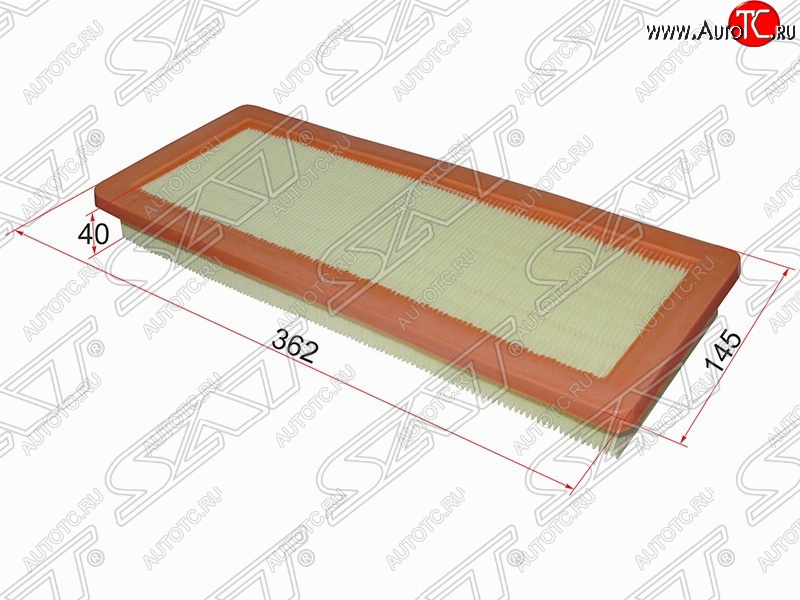 299 р. Фильтр воздушный двигателя SAT (362х145х40 mm)  CITROEN C4 Grand Picasso (2006-2014), CITROEN C5 ( RD,  RW) (2008-2017), CITROEN DS3  PF1 (2009-2016), CITROEN DS4  PF1 (2010-2015), CITROEN DS5  PF2 (2011-2015), Peugeot 207 ( WK,  WA,  WC) (2006-2012), Peugeot 208  1 (2012-2019), Peugeot 307 ( хэтчбэк 3 дв.,  универсал,  хэтчбэк 5 дв.) (2001-2008)  с доставкой в г. Керчь
