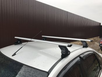 Багажник на крышу Inter (в штатные крепления) CITROEN C4 aircross (2012-2017), Mitsubishi ASX (2010-2025), Peugeot 307 ( универсал,  хэтчбэк 3 дв.,  хэтчбэк 5 дв.) (2001-2008), Peugeot 4008 (2012-2025) (Алюминиевые поперечины Крыло, 130 см)