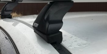 Багажник на крышу Inter (в штатные крепления) CITROEN C4 aircross (2012-2017), Mitsubishi ASX (2010-2025), Peugeot 307  хэтчбэк 5 дв. (2001-2008), Peugeot 4008 (2012-2025) (Алюминиевые поперечины Аэро, 130 см)