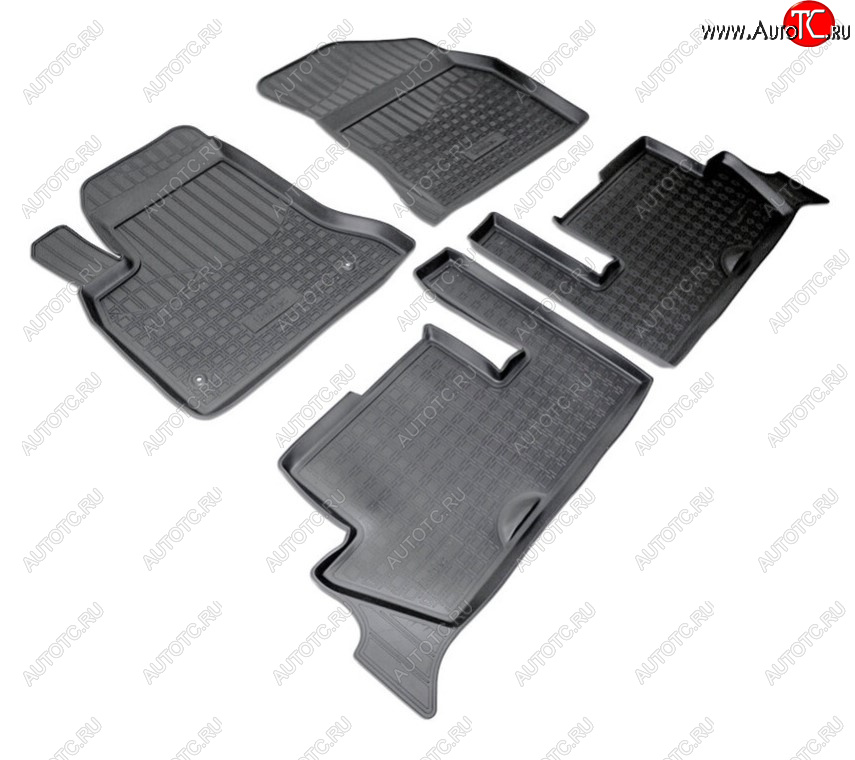 2 139 р. Комплект ковриков в салон Norplast Unidec CITROEN C4 picasso UD минивэн (2006-2014) (Цвет: черный)  с доставкой в г. Керчь