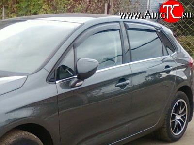 999 р. Комплект дефлекторов окон (ветровиков) 4 шт. (хетчбек) Russtal CITROEN C4 B7 хэтчбэк 5 дв. (2011-2018)  с доставкой в г. Керчь