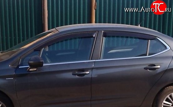 999 р. Комплект дефлекторов окон (ветровиков) 4 шт. (седан) Russtal CITROEN C4 B7 хэтчбэк 5 дв. (2011-2018)  с доставкой в г. Керчь