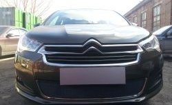1 469 р. Сетка на бампер (седан) Russtal (черная) CITROEN C4 B7 хэтчбэк 5 дв. (2011-2018)  с доставкой в г. Керчь. Увеличить фотографию 3