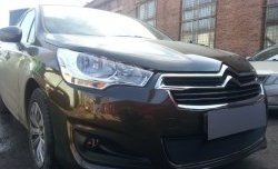 1 469 р. Сетка на бампер (седан) Russtal (черная) CITROEN C4 B7 хэтчбэк 5 дв. (2011-2018)  с доставкой в г. Керчь. Увеличить фотографию 4