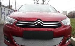 1 539 р. Сетка на бампер (хетчбек) Russtal (хром) CITROEN C4 B7 хэтчбэк 5 дв. (2011-2018)  с доставкой в г. Керчь. Увеличить фотографию 5