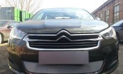 1 539 р. Сетка на бампер (седан) Russtal (хром) CITROEN C4 B7 хэтчбэк 5 дв. (2011-2018)  с доставкой в г. Керчь. Увеличить фотографию 6