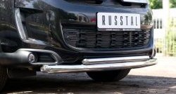 18 949 р. Защита переднего бампера (2 трубыØ63 и 42 мм, нержавейка) SLITKOFF CITROEN C4 aircross (2012-2017)  с доставкой в г. Керчь. Увеличить фотографию 3
