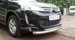 19 549 р. Защита переднего бампера (2 трубыØ76 и 42 мм, нержавейка) SLITKOFF CITROEN C4 aircross (2012-2017)  с доставкой в г. Керчь. Увеличить фотографию 2