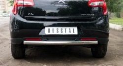14 799 р. Одинарная защита заднего бампера из трубы диаметром 63 мм SLITKOFF  CITROEN C4 aircross (2012-2017)  с доставкой в г. Керчь. Увеличить фотографию 2