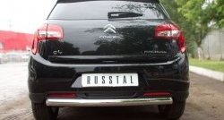 15 349 р. Одинарная защита заднего бампера из трубы диаметром 76 мм SLITKOFF  CITROEN C4 aircross (2012-2017)  с доставкой в г. Керчь. Увеличить фотографию 2