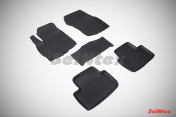Износостойкие резиновые коврики в салон с высоким бортом Seintex CITROEN C4 aircross (2012-2017), Mitsubishi ASX (2010-2016), Peugeot 4008 (2012-2017)
