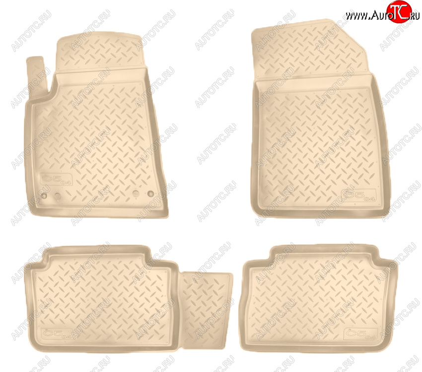 2 759 р. Коврики салона Norplast Unidec  CITROEN C5 ( X40,DC,  X40,DE,  X40,RC,  X40,RE) (2000-2008) лифтбэк дорестайлинг, универсал дорестайлинг, лифтбэк рестайлинг, универсал рестайлинг (Цвет: бежевый)  с доставкой в г. Керчь