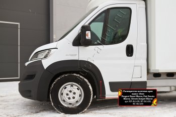 9 809 р. Передние расширители колёсной арки РА (вылет 10 мм)  CITROEN Jumper  290 (2014-2022), Fiat Ducato  290 (2014-2025) (Передние, поверхность шагрень)  с доставкой в г. Керчь. Увеличить фотографию 2