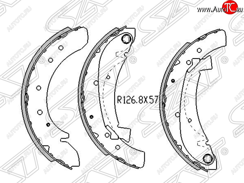 1 439 р. Колодки тормозные SAT (задние)  CITROEN Jumper ( 230,  244) (1994-2006), CITROEN Jumpy (2007-2017), Fiat Ducato  230 (1994-2002), Peugeot Boxer  230 (1994-2002)  с доставкой в г. Керчь