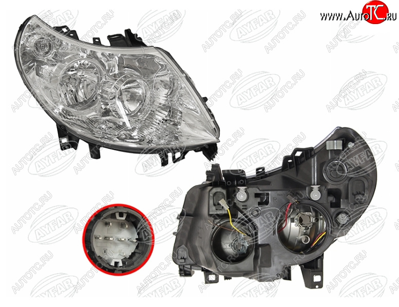 12 499 р. Правая фара (c электрокорректором, 7 контактов) AYFAR CITROEN Jumper 250 (2006-2014)  с доставкой в г. Керчь