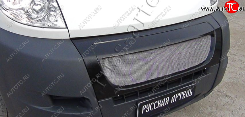 5 499 р. Решетка радиатора RA (с металлической сеткой)  CITROEN Jumper  250 (2006-2014) (Глянец под окраску, Неокрашенная)  с доставкой в г. Керчь
