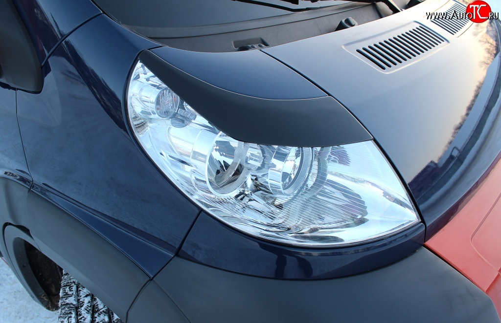 739 р. Реснички на фары RA  CITROEN Jumper  250 (2006-2014) (Глянец под окраску, Неокрашенные)  с доставкой в г. Керчь
