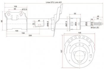 3 299 р. Левая стойка передняя SAT  CITROEN Xsara picasso (1999-2012), Hyundai Solaris  RBr (2010-2017), KIA Rio  3 QB (2011-2017), Peugeot 405 (1987-1999)  с доставкой в г. Керчь. Увеличить фотографию 2