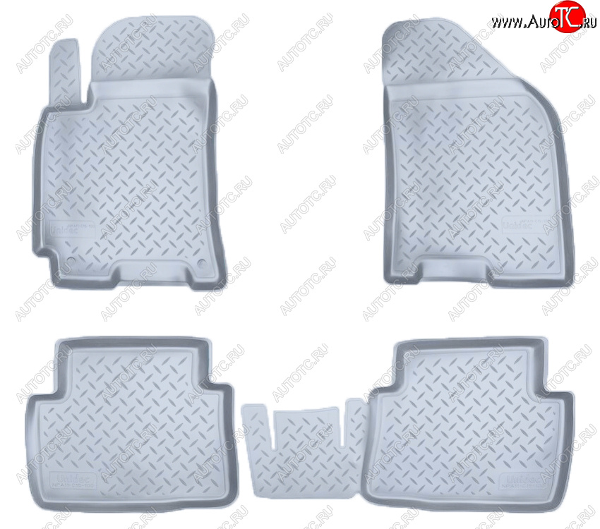 2 899 р. Коврики салона Norplast Unidec  Daewoo Gentra ( KLAS) (2012-2025) седан (Цвет: серый)  с доставкой в г. Керчь