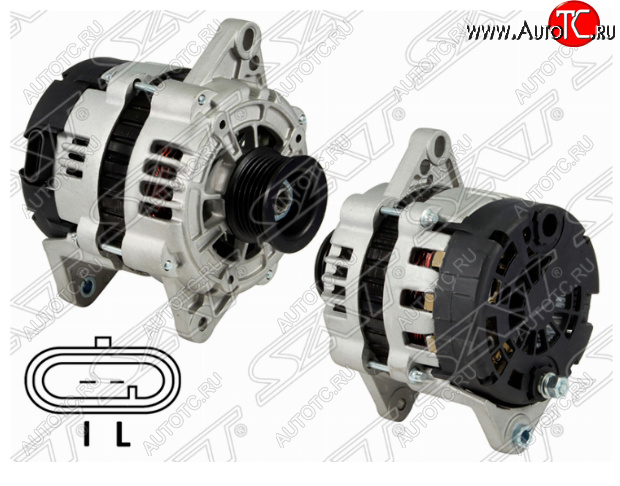 8 299 р. Генератор SAT (12V/85A)  Chevrolet Aveo  T200 (2003-2008), Daewoo Kalos (2002-2008)  с доставкой в г. Керчь