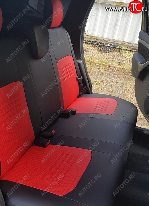 9 449 р. Чехлы для сидений Lord Autofashion Турин (экокожа)  Daewoo Matiz ( M100,  M150) (1998-2016) дорестайлинг, рестайлинг (Чёрный, вставка красная)  с доставкой в г. Керчь