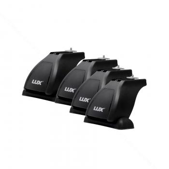 7 549 р. Багажник на крышу без рейлингов в сборе LUX1  Daewoo Matiz ( M100,  M150,  M200,  M250) (1998-2016) дорестайлинг, рестайлинг (поперечины прямоугольные 110 см (цвет черный))  с доставкой в г. Керчь. Увеличить фотографию 2