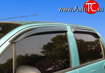 656 р. Комплект дефлекторов окон (ветровиков) 4 шт. Novline Daewoo Matiz M100 дорестайлинг (1998-2000)  с доставкой в г. Керчь