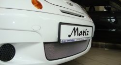 1 539 р. Сетка на бампер (рестайлинг) Russtal (хром) Daewoo Matiz M100 дорестайлинг (1998-2000)  с доставкой в г. Керчь. Увеличить фотографию 2