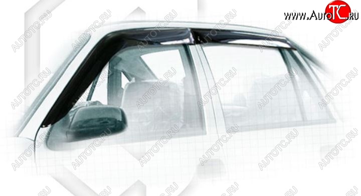 1 999 р. Дефлектора окон CA-Plastiс  Daewoo Nexia  рестайлинг (2008-2015) (Classic полупрозрачный, Без хром.молдинга)  с доставкой в г. Керчь