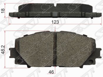 Колодки тормозные SAT (передние). Toyota Yaris XP130 хэтчбэк 5 дв. дорестайлинг (2010-2014)