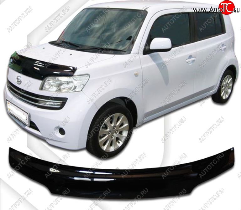 2 079 р. Дефлектор капота (M401S, M402S, M411S) CA-Plastic  Daihatsu Coo (2005-2012) (Classic черный, Без надписи)  с доставкой в г. Керчь