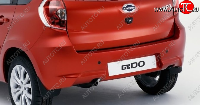 8 249 р. Бампер задний DATSUN Datsun mi-DO хэтчбэк (2014-2021) (Неокрашенный с отверстием под парктроник)  с доставкой в г. Керчь