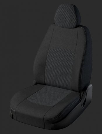 Чехлы для сидений Lord Autofashion Турин (жаккард, спинка и сиденье 60/40, 3 Г-образных подголовника) Datsun on-DO (2014-2019) седан дорестайлинг (Черный, вставка Чёрный Вега)
