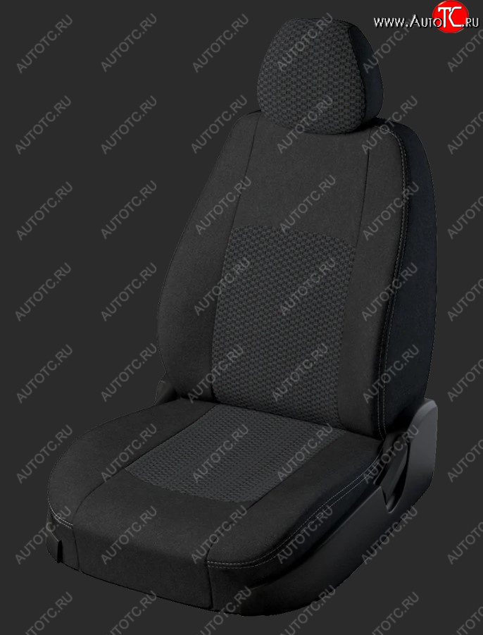 5 499 р. Чехлы для сидений Lord Autofashion Турин (жаккард, спинка и сиденье 60/40, 3 Г-образных подголовника)  Datsun on-DO (2014-2019) седан дорестайлинг (Черный, вставка Чёрный Вега)  с доставкой в г. Керчь