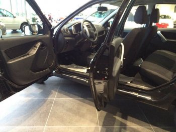 2 179 р. Накладки порожков салона INOX Datsun on-DO седан рестайлинг (2019-2021) (Нержавеющая сталь)  с доставкой в г. Керчь. Увеличить фотографию 2