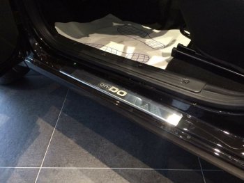 2 179 р. Накладки порожков салона INOX Datsun on-DO седан рестайлинг (2019-2021) (Нержавеющая сталь)  с доставкой в г. Керчь. Увеличить фотографию 3