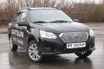 6 479 р. Накладка на решетку радиатора Petroil Tuning  Datsun on-DO (2014-2019) седан дорестайлинг (Нержавейка)  с доставкой в г. Керчь. Увеличить фотографию 4