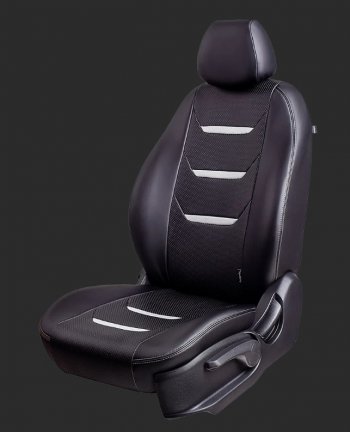 Чехлы для сидений Lord Autofashion Турин 2 (экокожа, сплошная спинка, 3 Г-образных подголовника) Datsun on-DO седан дорестайлинг (2014-2019)