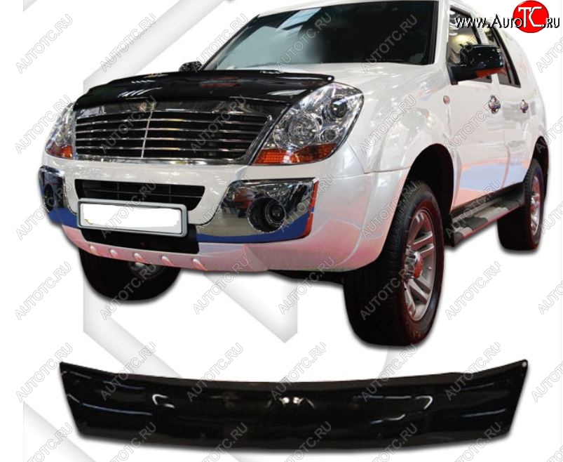 2 079 р. Дефлектор капота CA-Plastic  Derways Aurora (2006-2008) (Classic черный, Без надписи)  с доставкой в г. Керчь