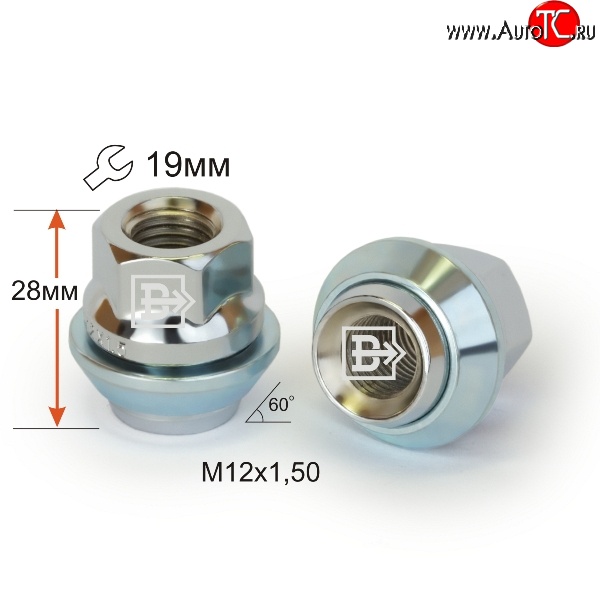 149 р. Колёсная гайка Вектор M12 1.5    с доставкой в г. Керчь