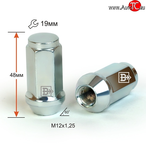 169 р. Колёсная гайка Вектор M12 1.25    с доставкой в г. Керчь