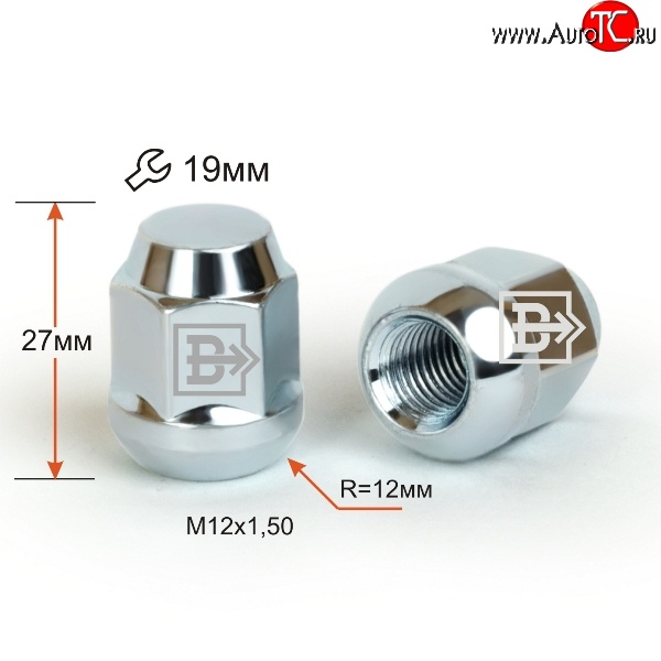 69 р. Колёсная гайка Вектор M12 1.5    с доставкой в г. Керчь