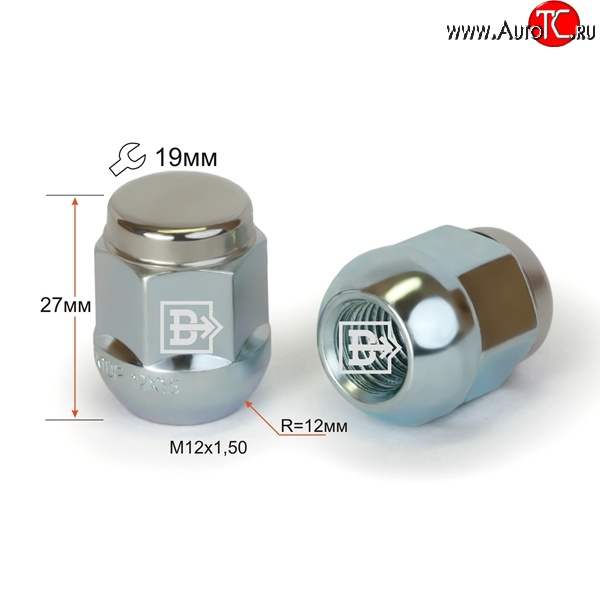 189 р. Гайка под гаечный ключ (пос.место: конус) диска колеса Вектор M12x1.5    с доставкой в г. Керчь