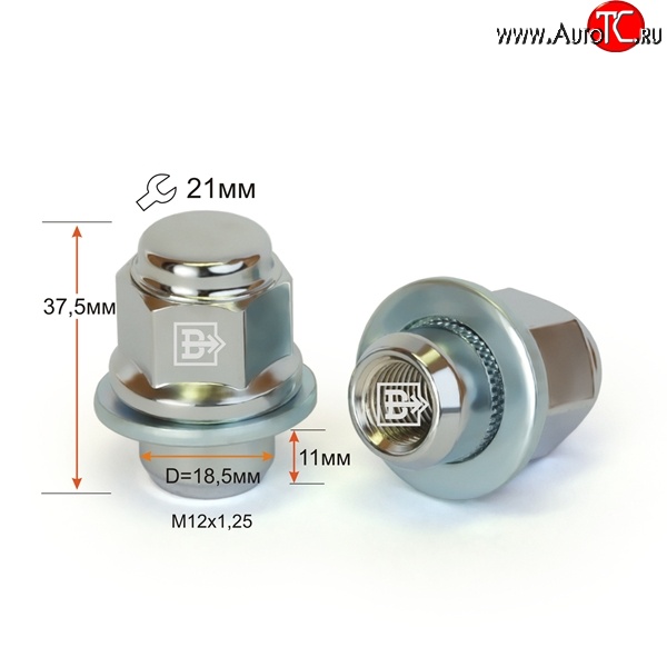 139 р. Колёсная гайка Вектор M12 1.25    с доставкой в г. Керчь