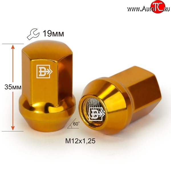119 р. Колёсная гайка Вектор M12 1.25    с доставкой в г. Керчь