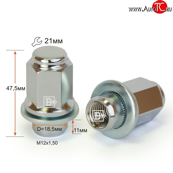169 р. Колёсная гайка Вектор M12 1.5    с доставкой в г. Керчь