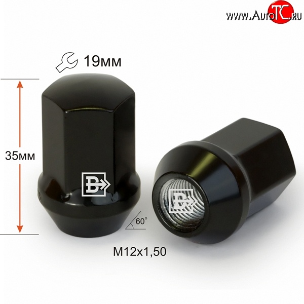 119 р. Колёсная гайка Вектор M12 1.5    с доставкой в г. Керчь